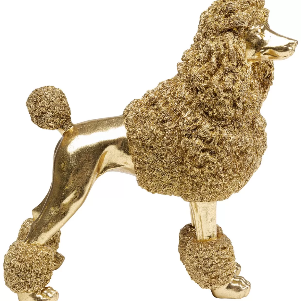 KARE Design - Scultura Decorativa Golden Poodle, 34 cm - Dettaglio Chic per Arredamento e Regali Esclusivi