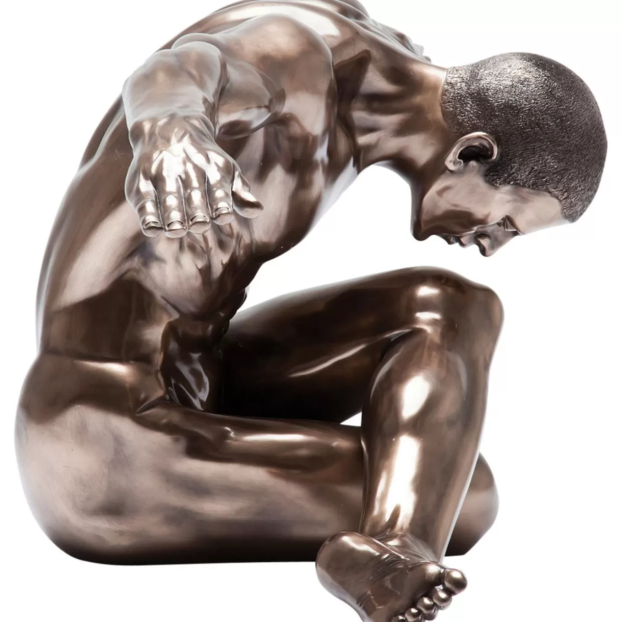 Scultura Decorativa Uomo in Posa Classica - Moderno Accessorio da Interni KARE Design, Altezza 137 cm per Arredamento Contemporaneo e Regalo di Design