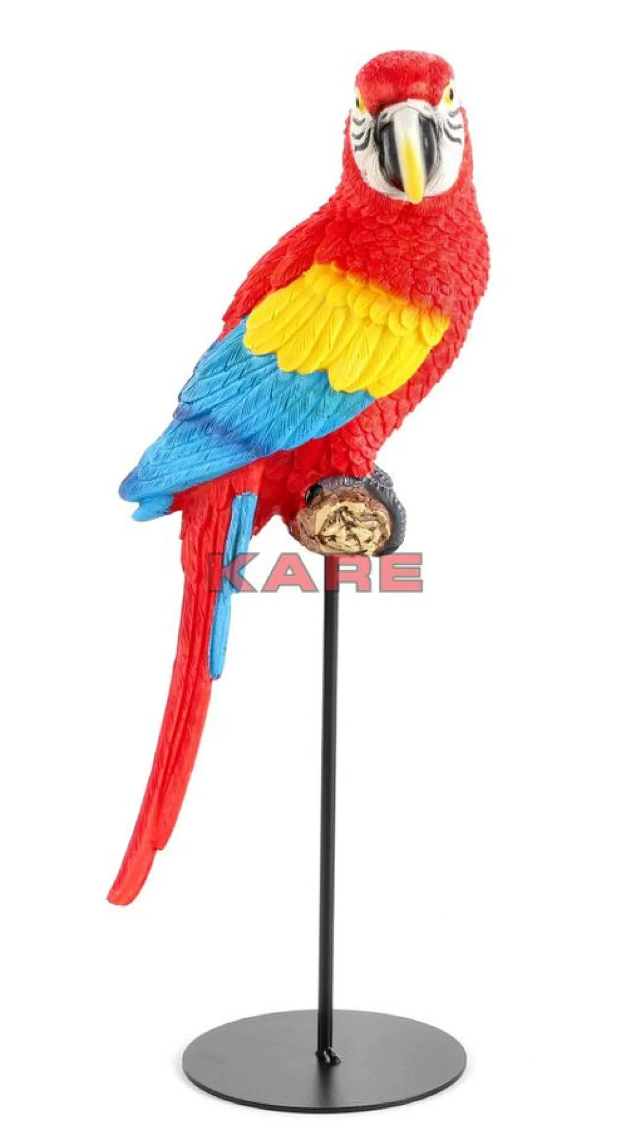 KARE Design Statua Decorativa Pappagallo Ara Macao - Vibrante Scultura da Collezione per Arredo Casa, Altezza 36 cm - Idee Regalo Originali