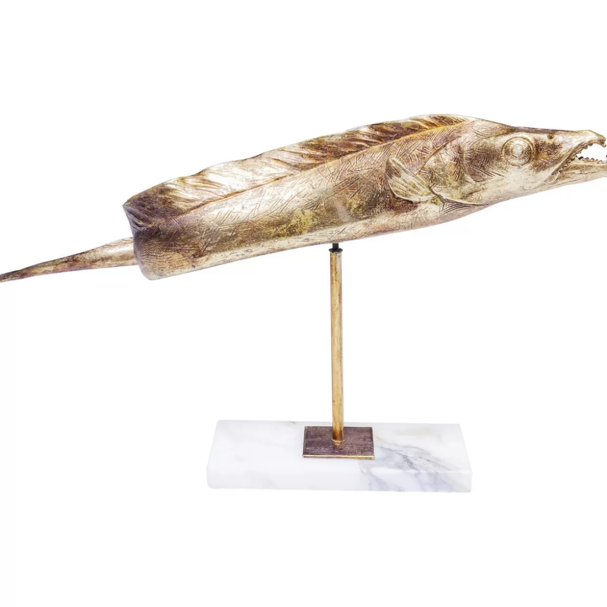 KARE Design - Scultura Decorativa Pesce Dorato in Resina per Arredamento Moderno | Idea Regalo elegante con Finitura Oro Lucido e Dettagli Artigianali