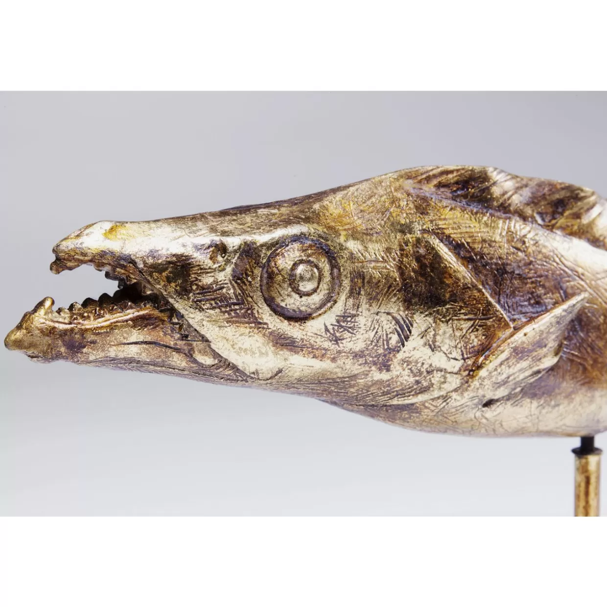 KARE Design - Scultura Decorativa Pesce Dorato in Resina per Arredamento Moderno | Idea Regalo elegante con Finitura Oro Lucido e Dettagli Artigianali