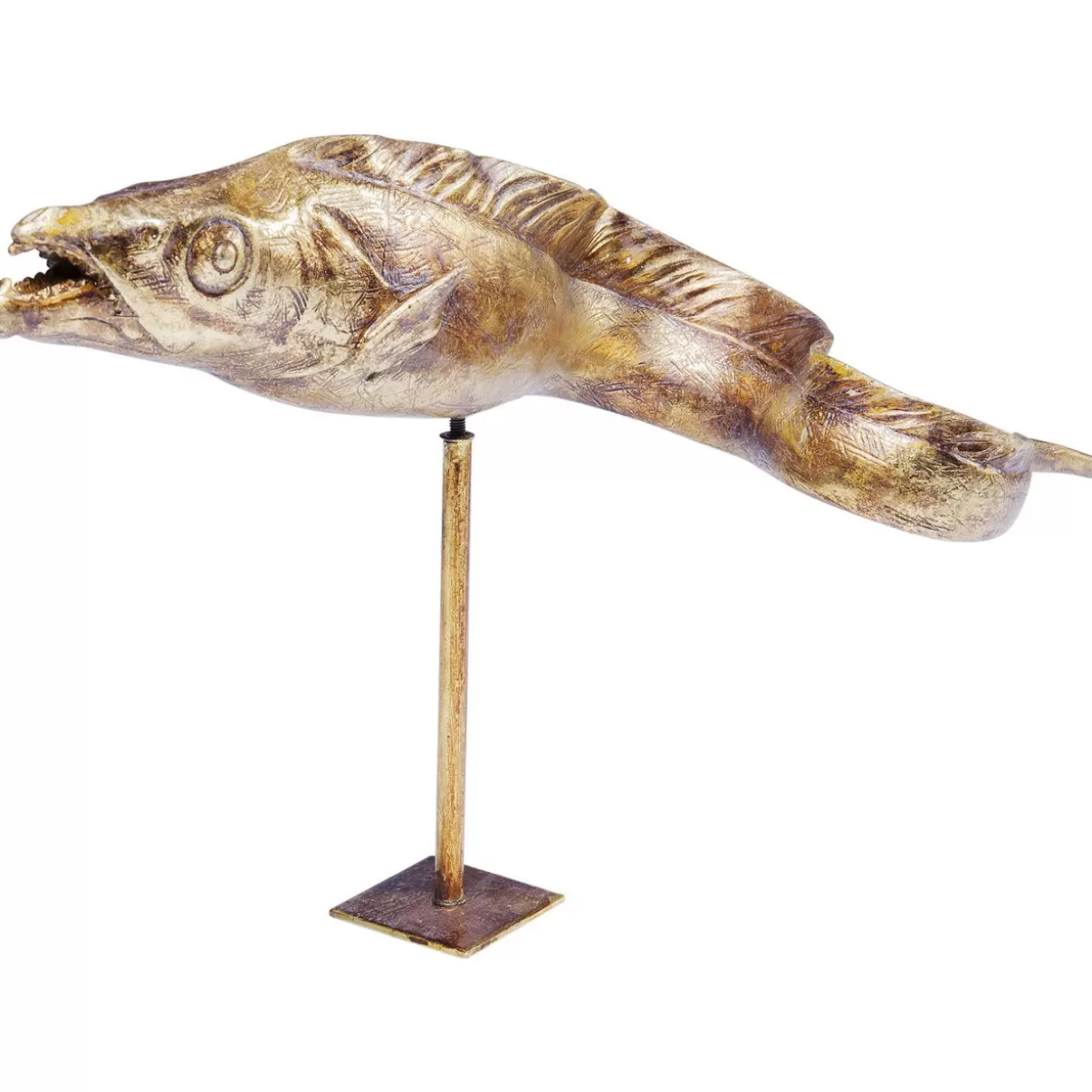 KARE Design - Scultura Decorativa Pesce Dorato in Resina per Arredamento Moderno | Idea Regalo elegante con Finitura Oro Lucido e Dettagli Artigianali