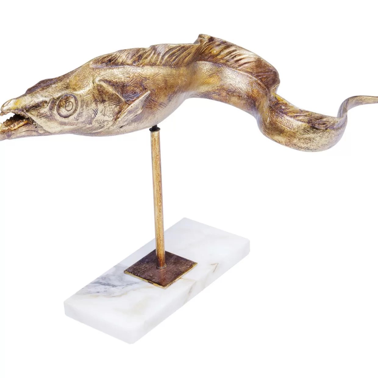 KARE Design - Scultura Decorativa Pesce Dorato in Resina per Arredamento Moderno | Idea Regalo elegante con Finitura Oro Lucido e Dettagli Artigianali
