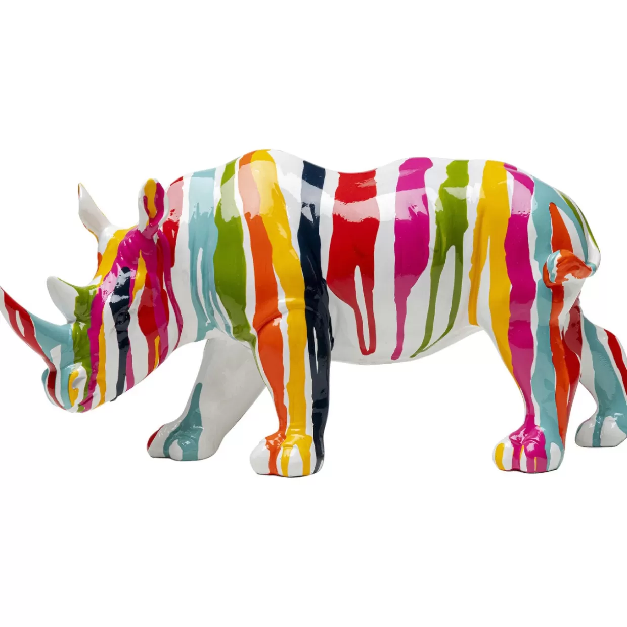 KARE Design Collezione Olistica - Statua Rinoceronte Decorativo 18 cm in Resina, Idee Regalo Creativo per Interni Moderni e Arredamento Bohémien