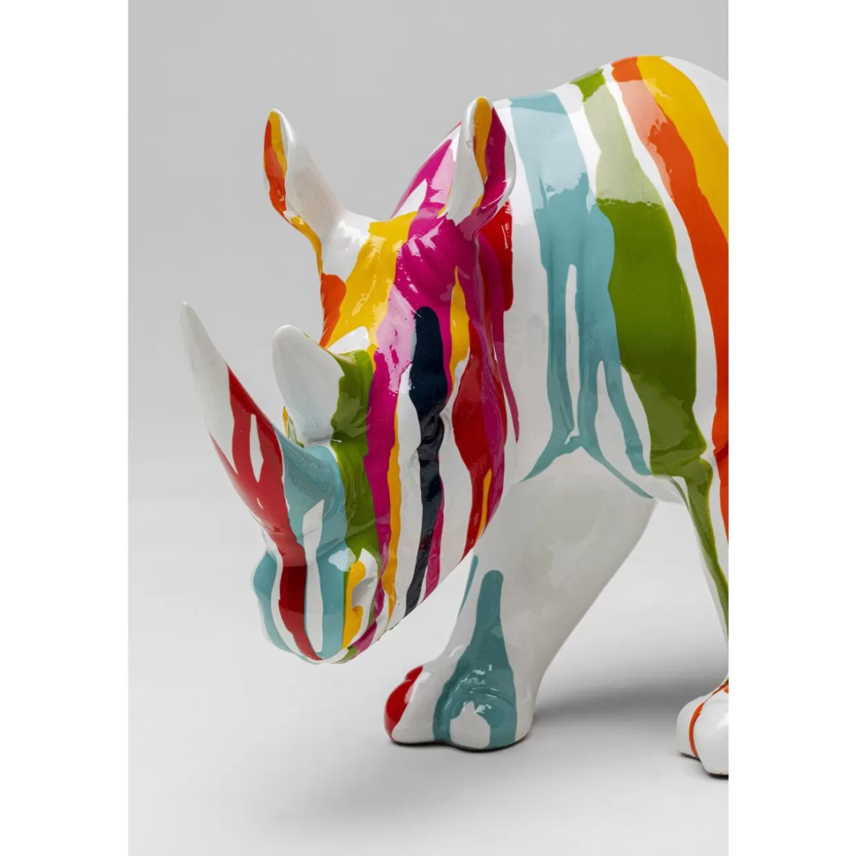 KARE Design Collezione Olistica - Statua Rinoceronte Decorativo 18 cm in Resina, Idee Regalo Creativo per Interni Moderni e Arredamento Bohémien
