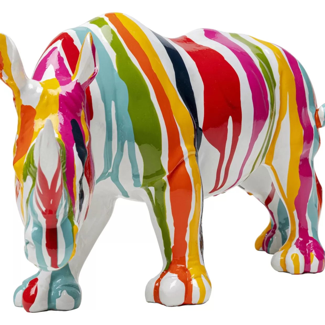 KARE Design Collezione Olistica - Statua Rinoceronte Decorativo 18 cm in Resina, Idee Regalo Creativo per Interni Moderni e Arredamento Bohémien