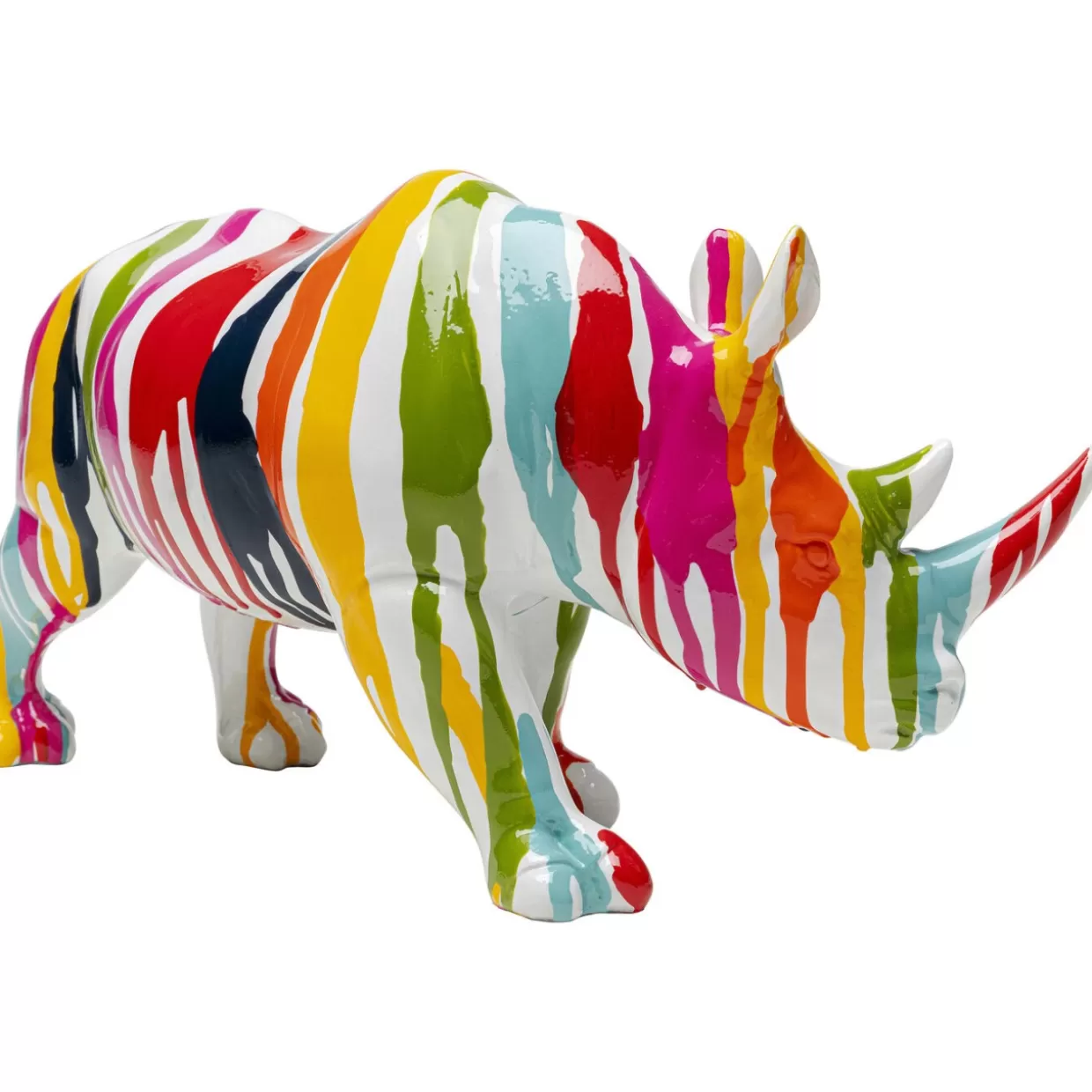 KARE Design Collezione Olistica - Statua Rinoceronte Decorativo 18 cm in Resina, Idee Regalo Creativo per Interni Moderni e Arredamento Bohémien