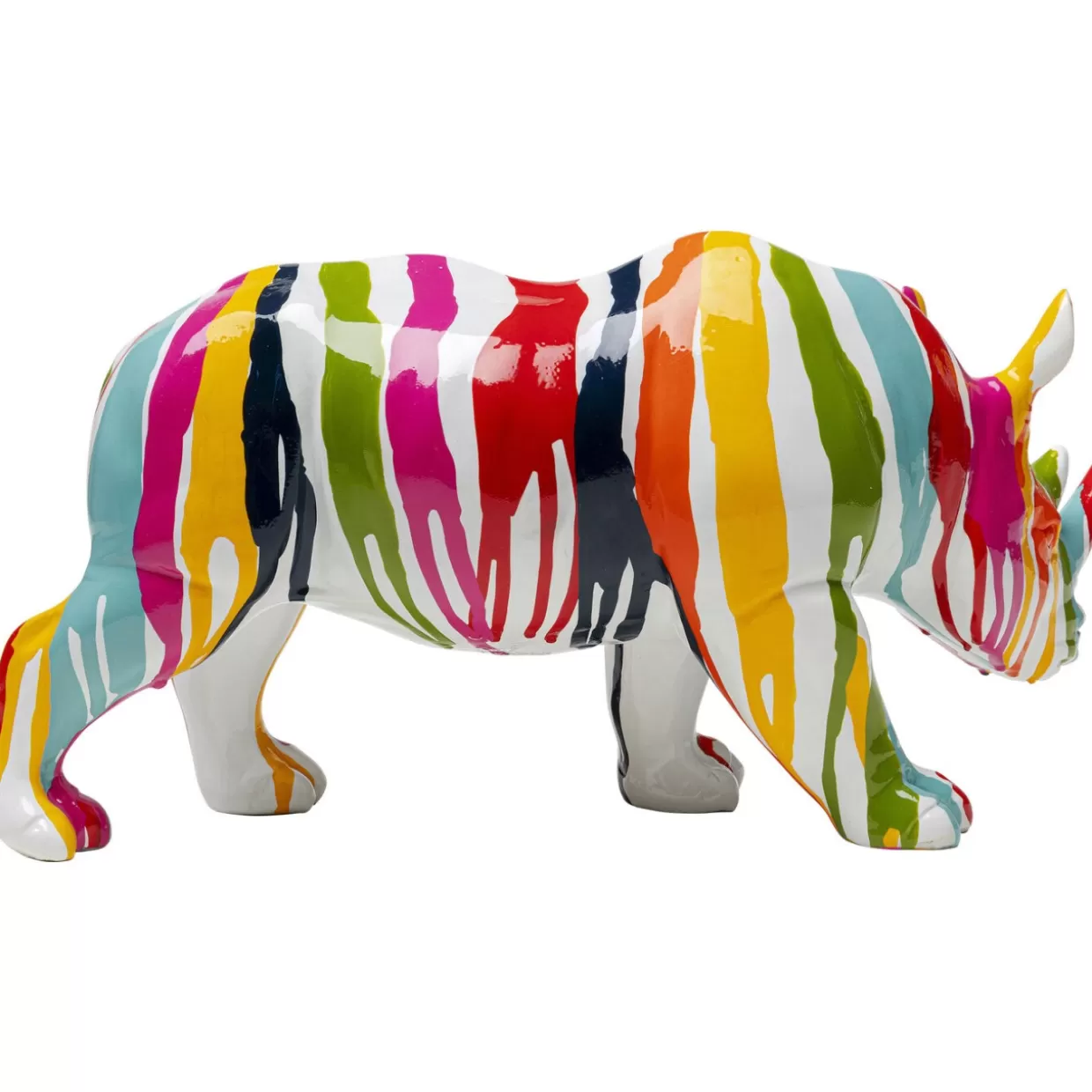 KARE Design Collezione Olistica - Statua Rinoceronte Decorativo 18 cm in Resina, Idee Regalo Creativo per Interni Moderni e Arredamento Bohémien