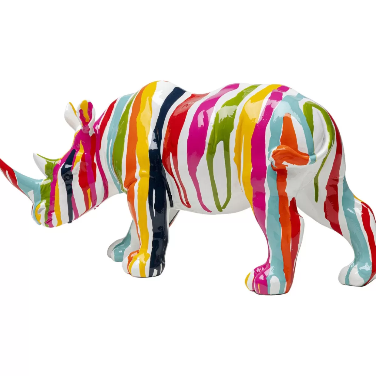KARE Design Collezione Olistica - Statua Rinoceronte Decorativo 18 cm in Resina, Idee Regalo Creativo per Interni Moderni e Arredamento Bohémien