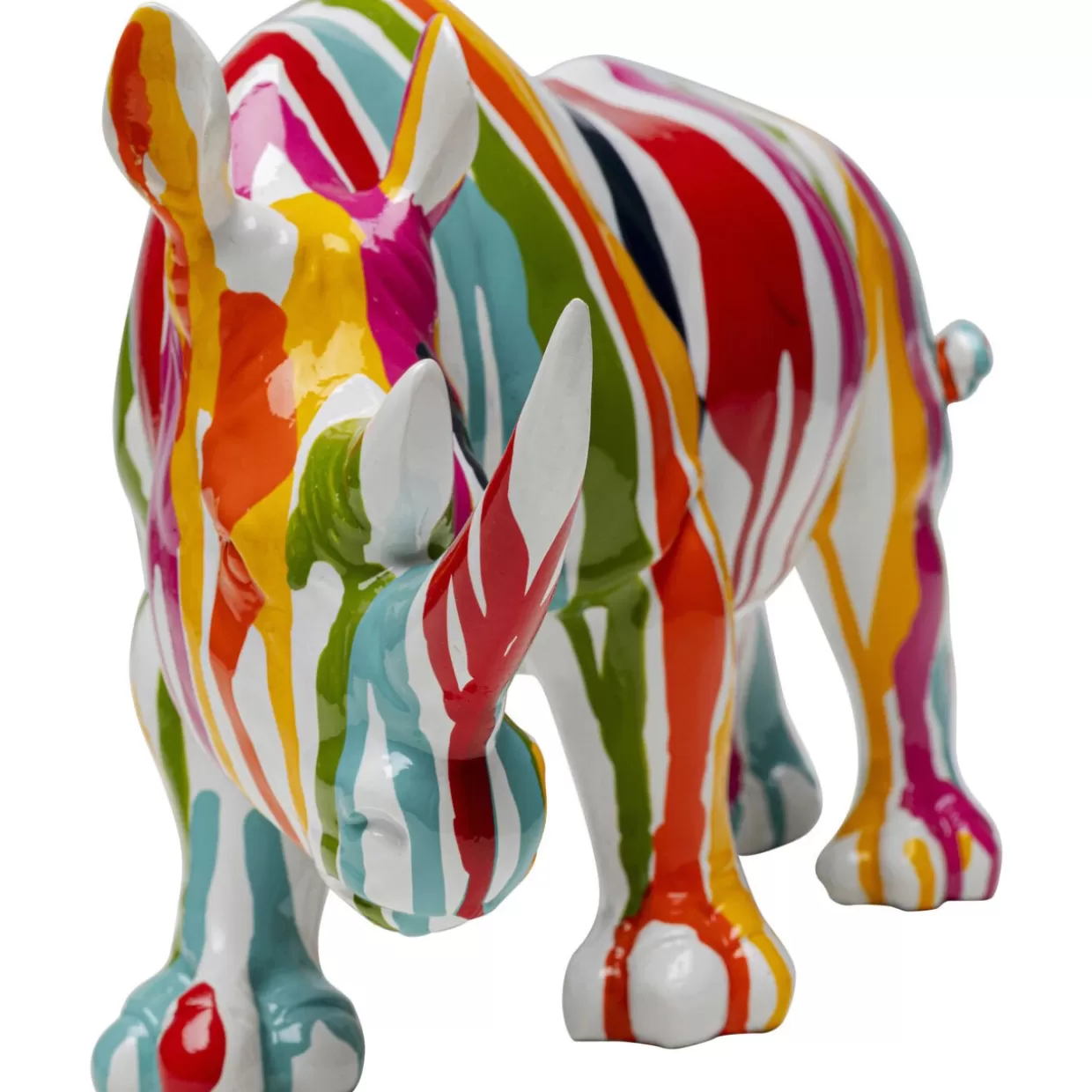 KARE Design Collezione Olistica - Statua Rinoceronte Decorativo 18 cm in Resina, Idee Regalo Creativo per Interni Moderni e Arredamento Bohémien