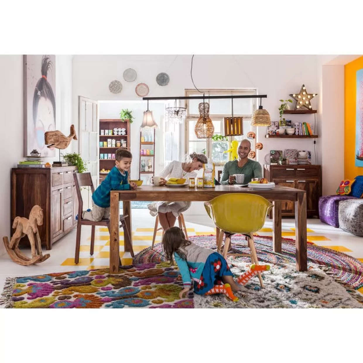 KARE Design Cavallo a Dondolo Rustico - Decorazione Handmade per Interni e Regalo Originale