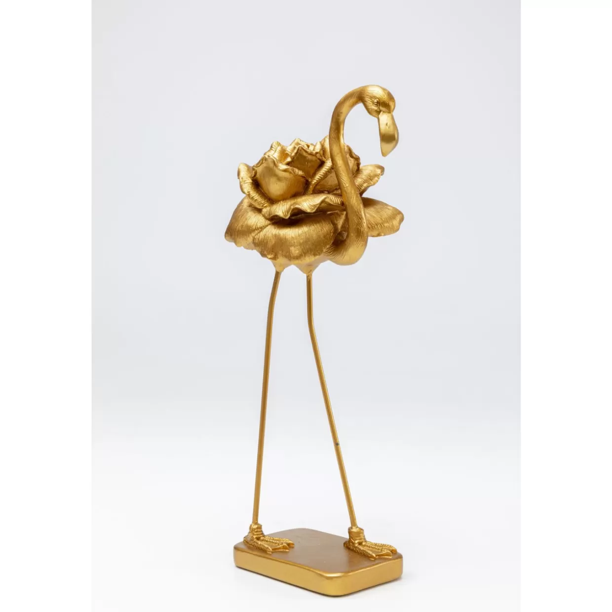Scultura Elegante Flamingo Rosa Dorato - Decorazione Casa Moderna 42 cm - KARE Design Articoli Regalo e Décor