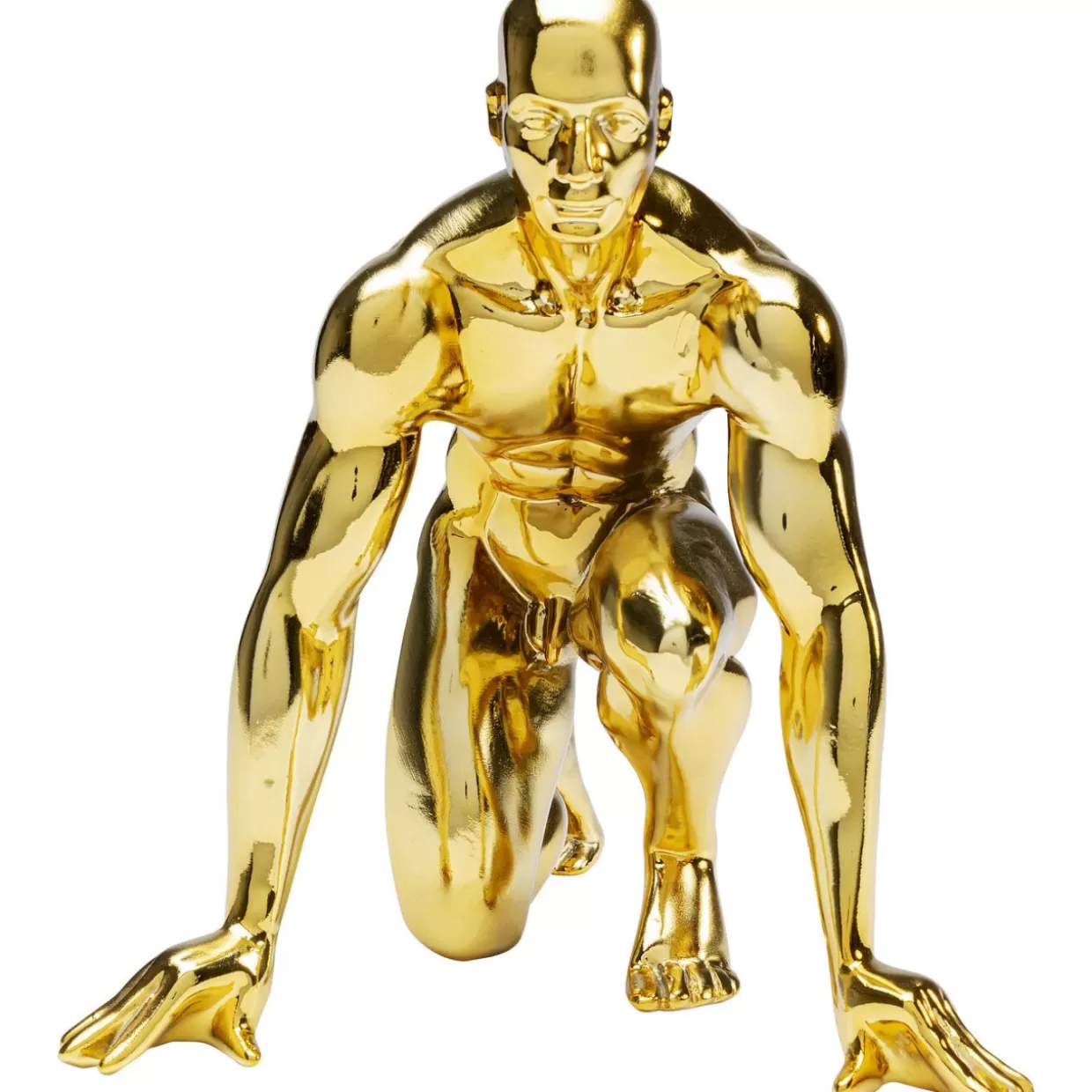 Scultura Decorativa in Oro Lucido per Interni Moderni - Statua Elegante KARE Design, Ideale per Regali Originali (Altezza 25 cm)