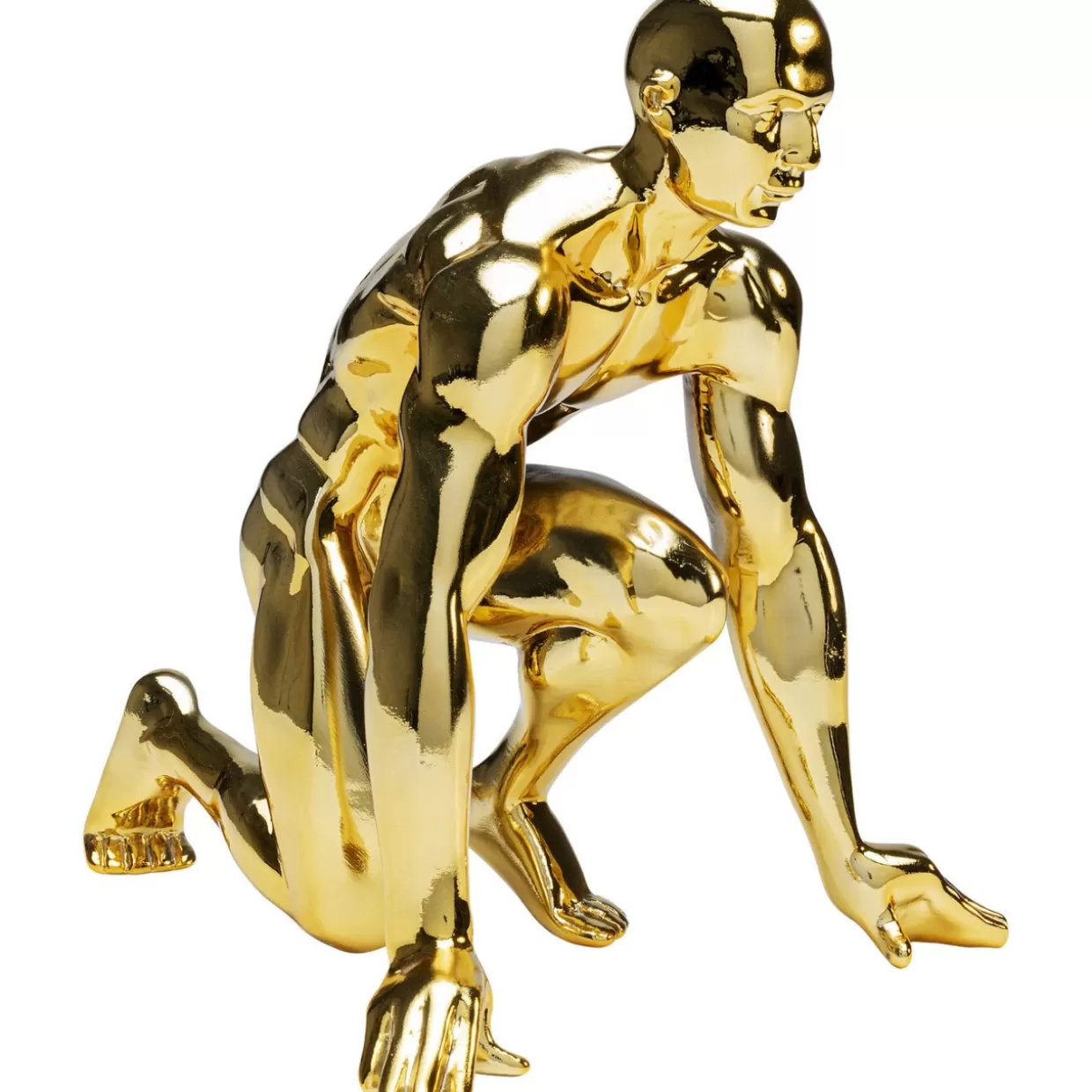 Scultura Decorativa in Oro Lucido per Interni Moderni - Statua Elegante KARE Design, Ideale per Regali Originali (Altezza 25 cm)