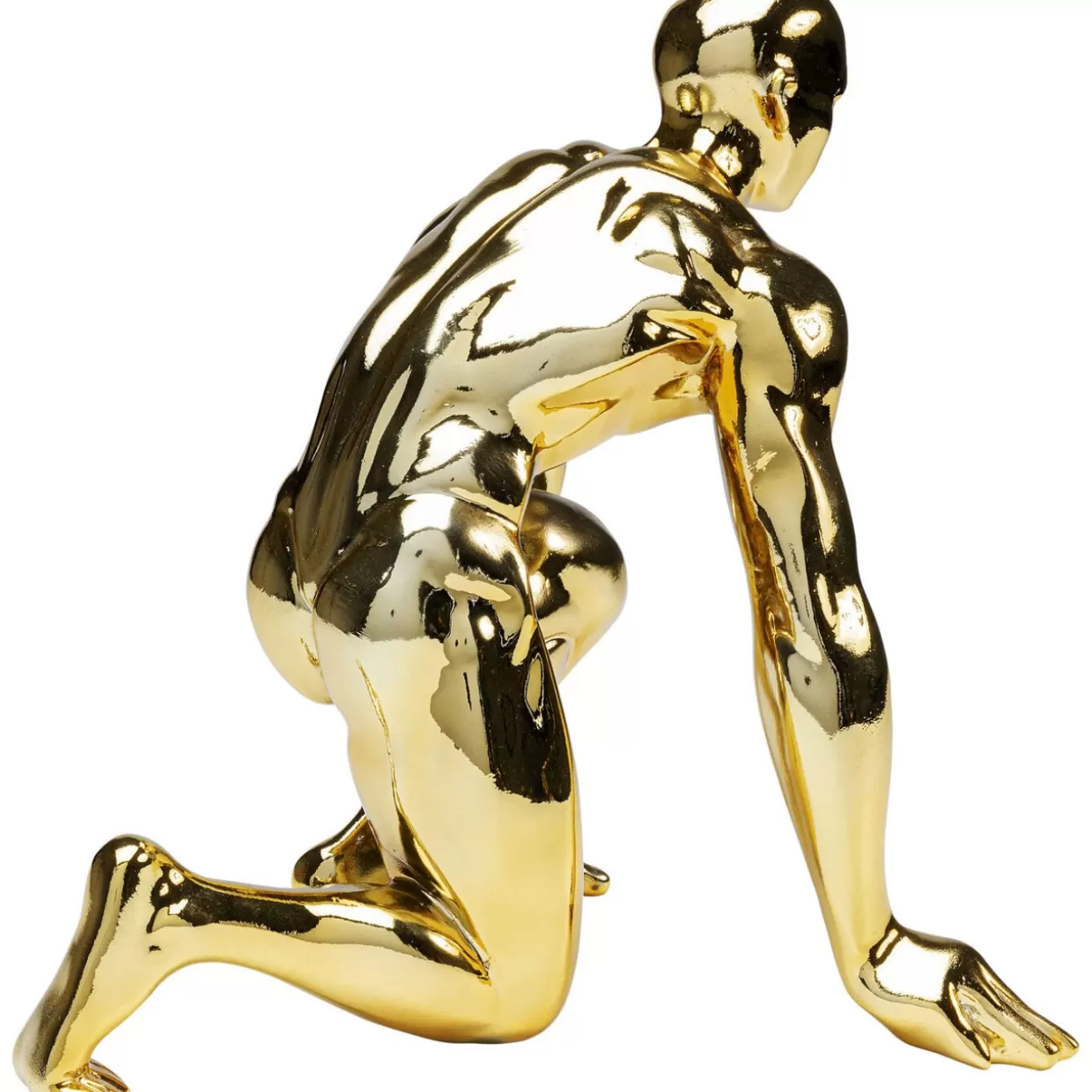 Scultura Decorativa in Oro Lucido per Interni Moderni - Statua Elegante KARE Design, Ideale per Regali Originali (Altezza 25 cm)