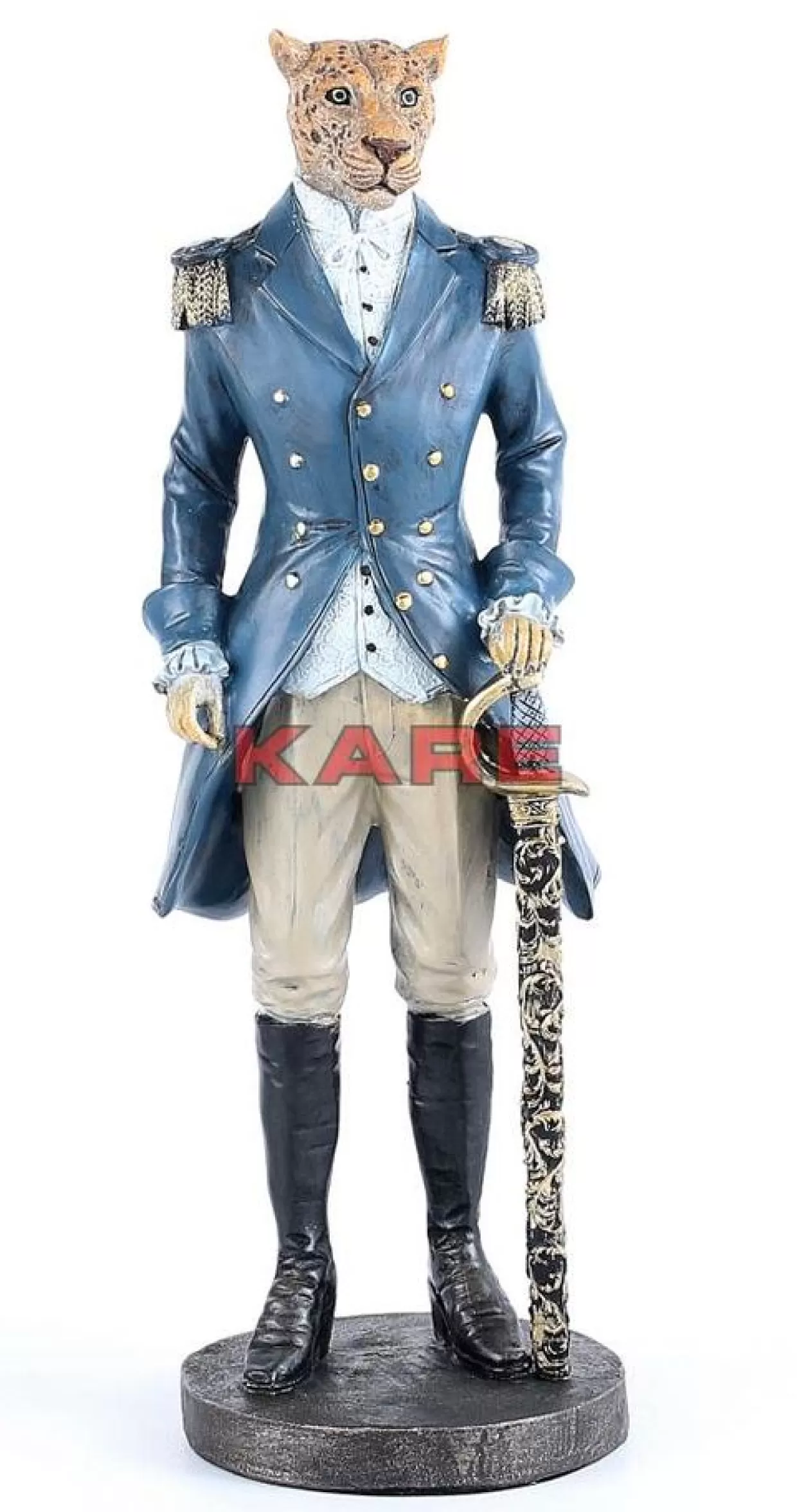KARE Design - Statua da Collezione Leopardo Elegante in Posa per Decorazioni e Idee Regalo Originali