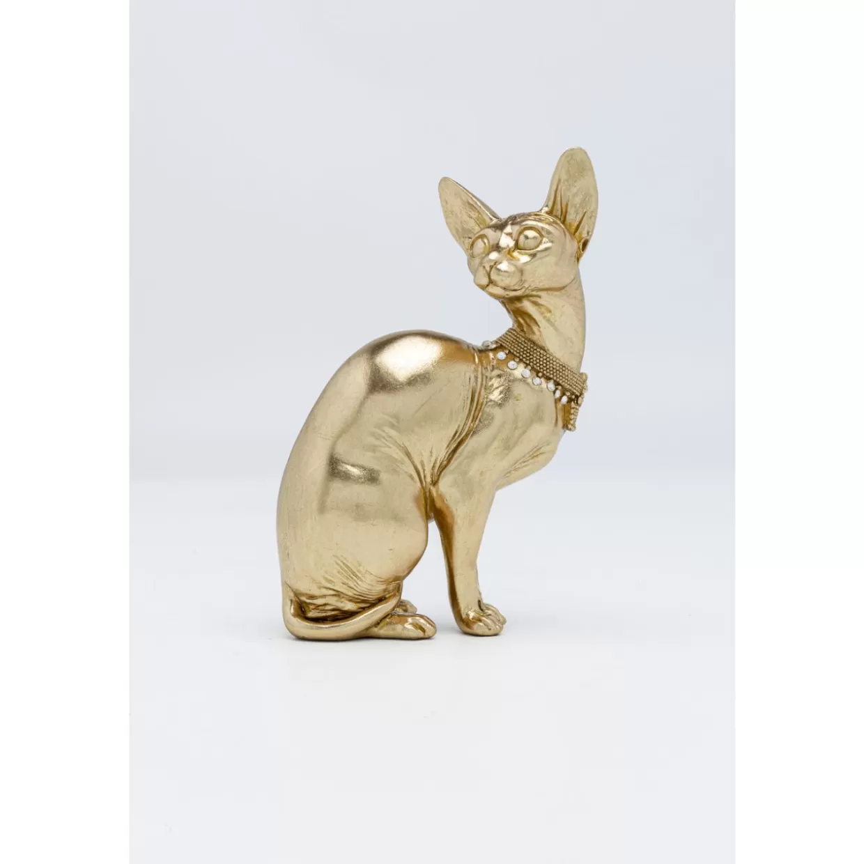 Statua Elegante Gatto Audrey Dorato - Scultura da Interno 27 cm per Arredamento Moderno, Idea Regalo Raffinata by KARE Design