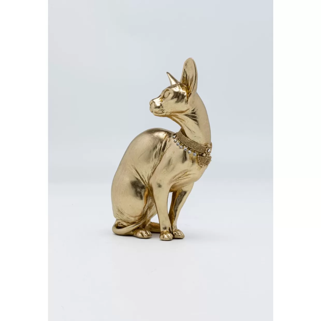 Statua Elegante Gatto Audrey Dorato - Scultura da Interno 27 cm per Arredamento Moderno, Idea Regalo Raffinata by KARE Design
