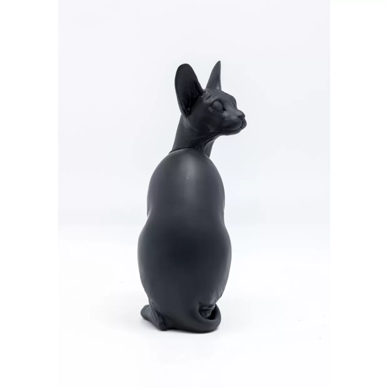 KARE Design - Elegante Statuetta Gatto Seduto Audrey in Tonalità Nera, Decorazione Moderna per Interni con Altezza 27 cm, Idea Regalo Originale