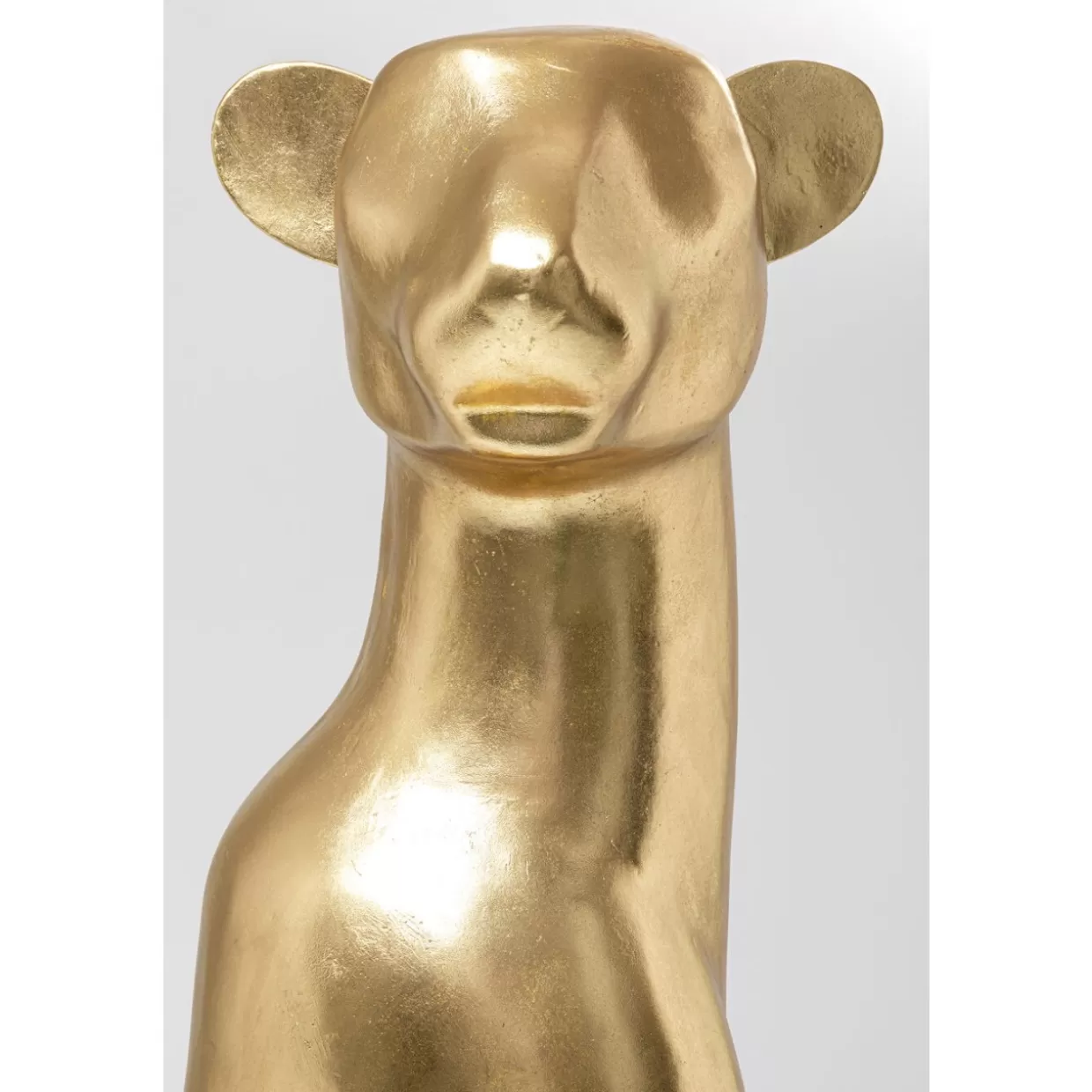 Leopardo Dorato in Posizione Seduta - Scultura Elegante per Interni 150 cm, KARE Design - Elemento di Classe per Arredamento Moderno e Idee Regalo Esclusive