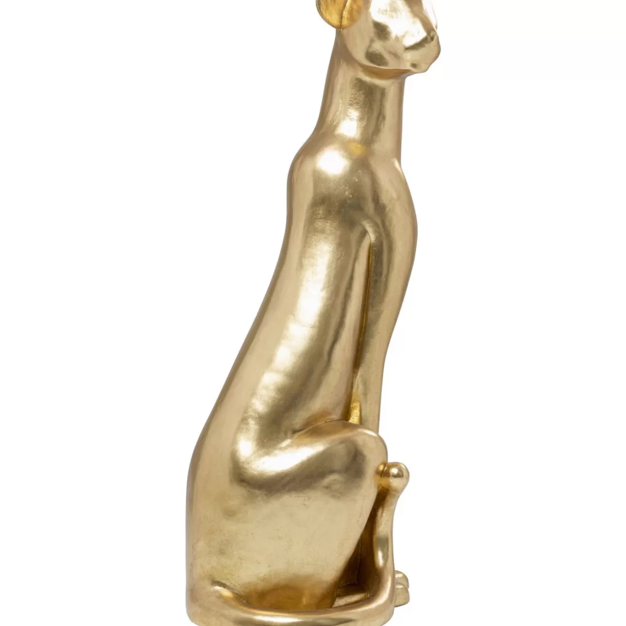 Leopardo Dorato in Posizione Seduta - Scultura Elegante per Interni 150 cm, KARE Design - Elemento di Classe per Arredamento Moderno e Idee Regalo Esclusive