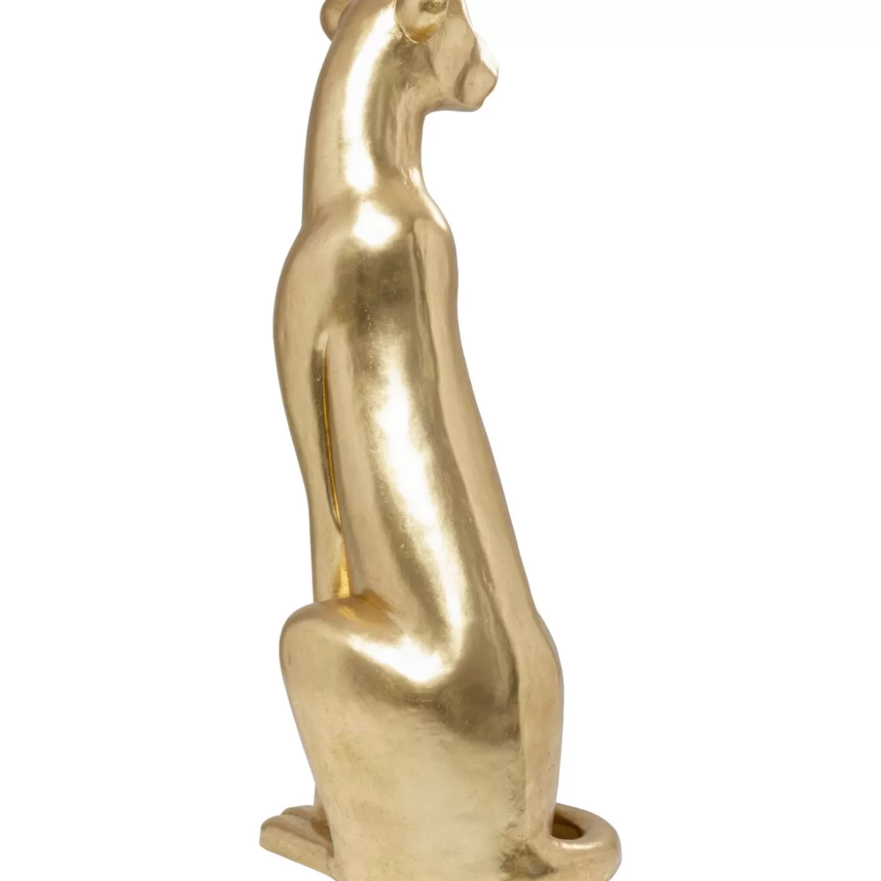 Leopardo Dorato in Posizione Seduta - Scultura Elegante per Interni 150 cm, KARE Design - Elemento di Classe per Arredamento Moderno e Idee Regalo Esclusive