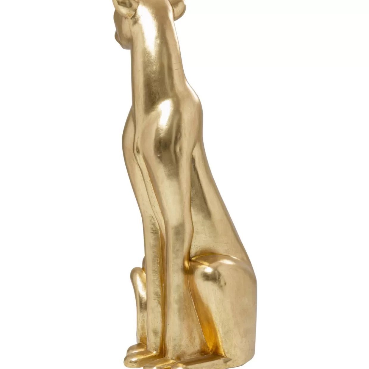 Leopardo Dorato in Posizione Seduta - Scultura Elegante per Interni 150 cm, KARE Design - Elemento di Classe per Arredamento Moderno e Idee Regalo Esclusive