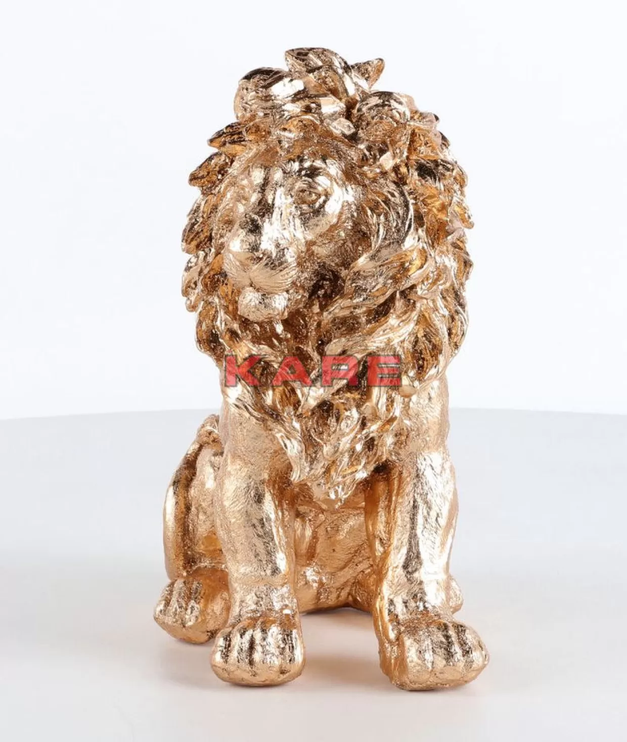Leone Dorato in Posa - Scultura Decorativa da 42 cm per Interni ed Esterni - KARE Design Articoli per la Casa e Regali Esclusivi