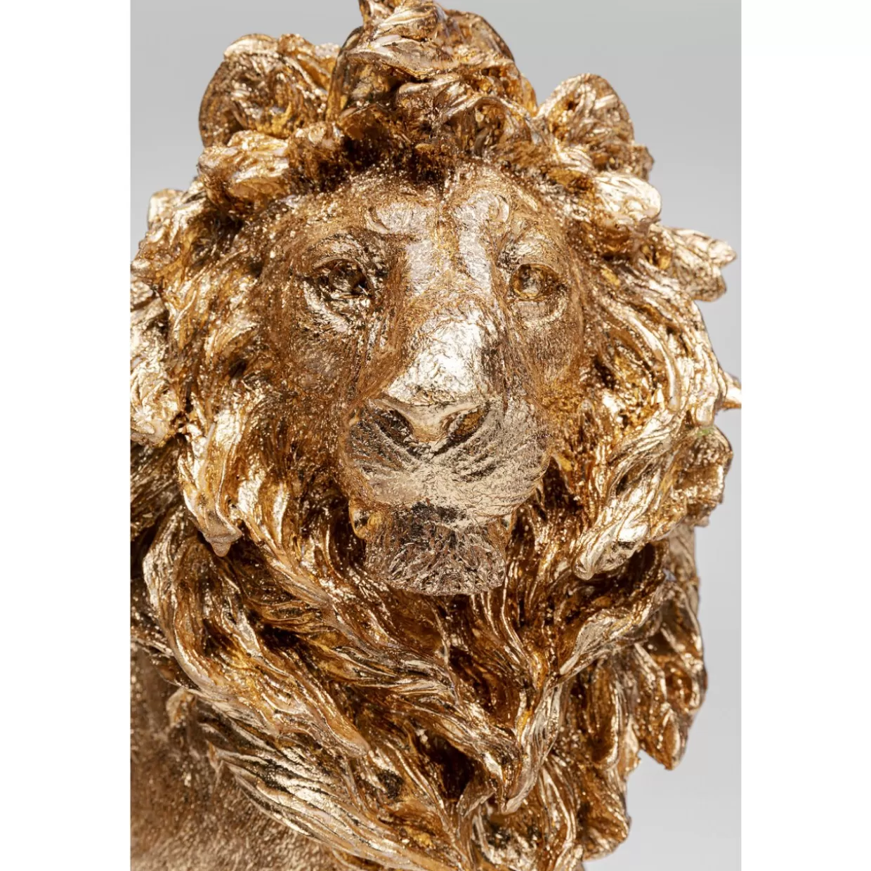 Leone Dorato in Posa - Scultura Decorativa da 42 cm per Interni ed Esterni - KARE Design Articoli per la Casa e Regali Esclusivi