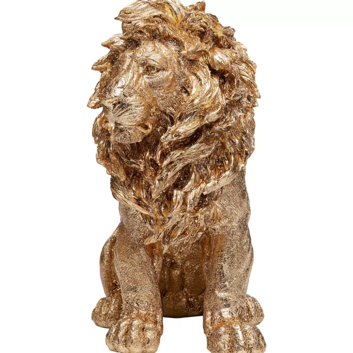 Leone Dorato in Posa - Scultura Decorativa da 42 cm per Interni ed Esterni - KARE Design Articoli per la Casa e Regali Esclusivi