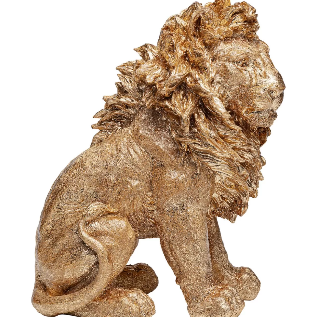 Leone Dorato in Posa - Scultura Decorativa da 42 cm per Interni ed Esterni - KARE Design Articoli per la Casa e Regali Esclusivi