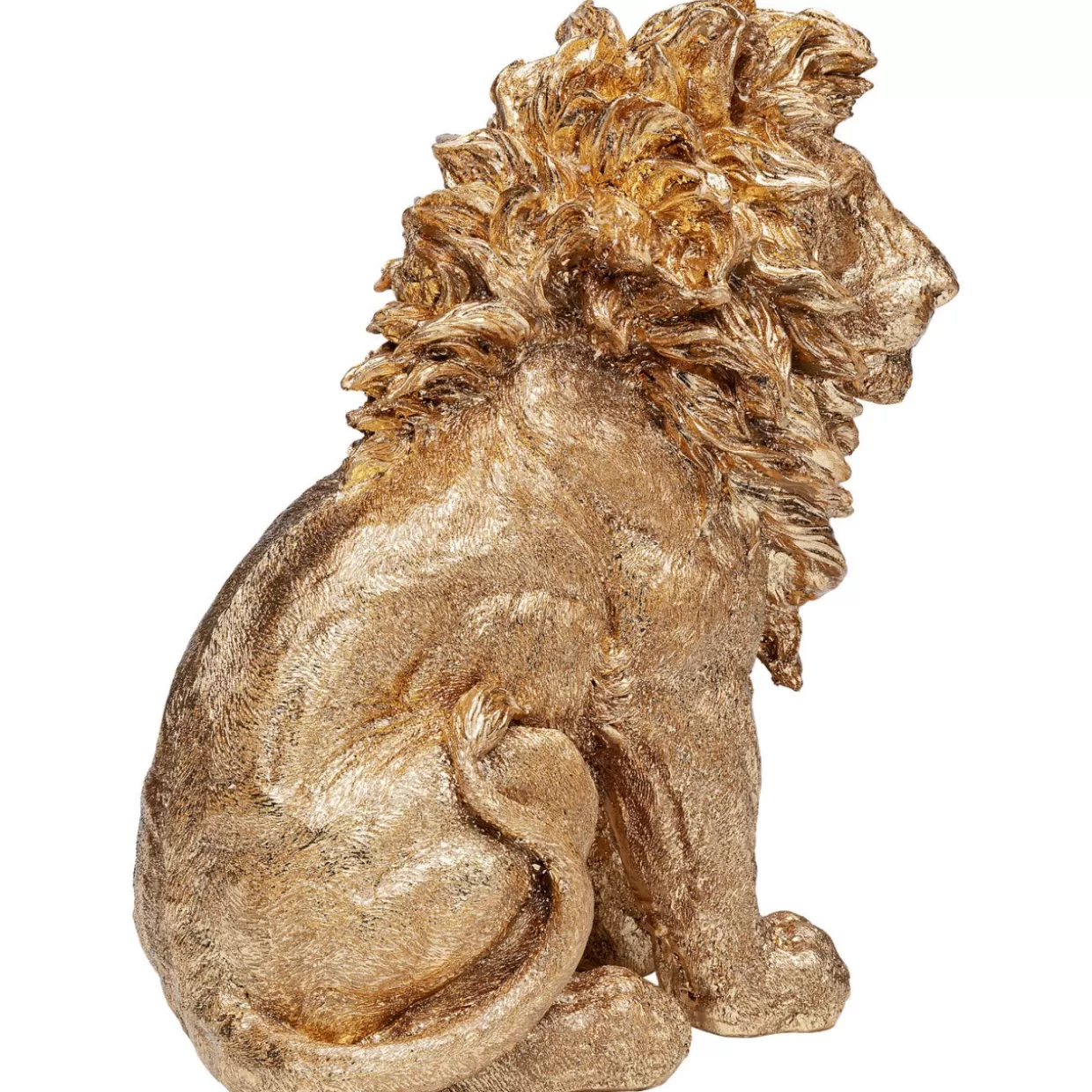 Leone Dorato in Posa - Scultura Decorativa da 42 cm per Interni ed Esterni - KARE Design Articoli per la Casa e Regali Esclusivi