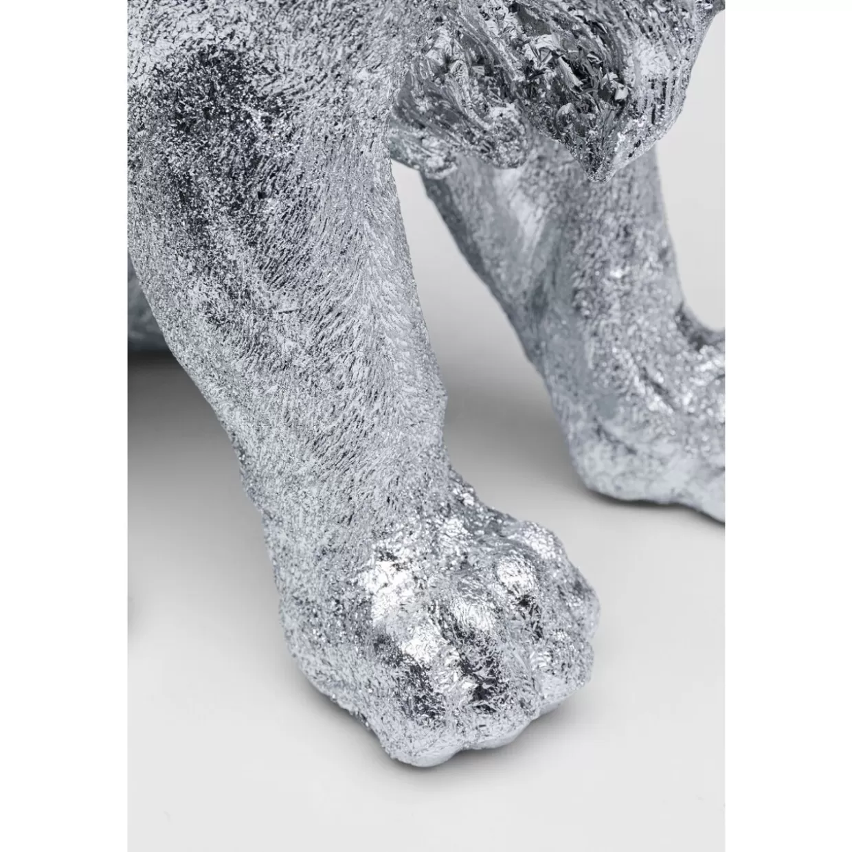 Leone Elegante in Argento Lucido - Scultura Decorativa da Tavolo 42 cm per Interni | Statua da Collezione KARE Design - Idea Regalo Esclusiva per Appassionati di Arredamento