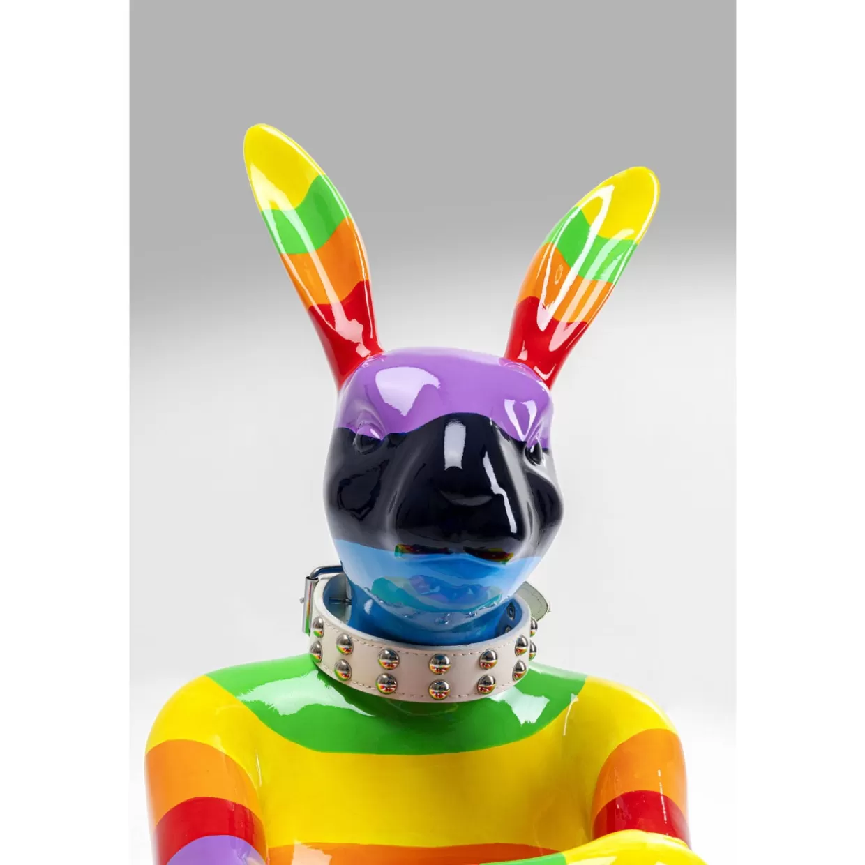 KARE Design - Statua Decorativa Coniglio Seduto Arcobaleno, 80 cm - Idea Regalo Originale per la Casa