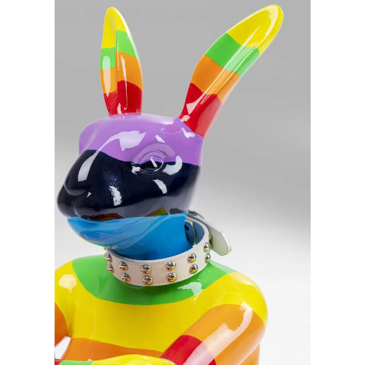 KARE Design - Statua Decorativa Coniglio Seduto Arcobaleno, 80 cm - Idea Regalo Originale per la Casa