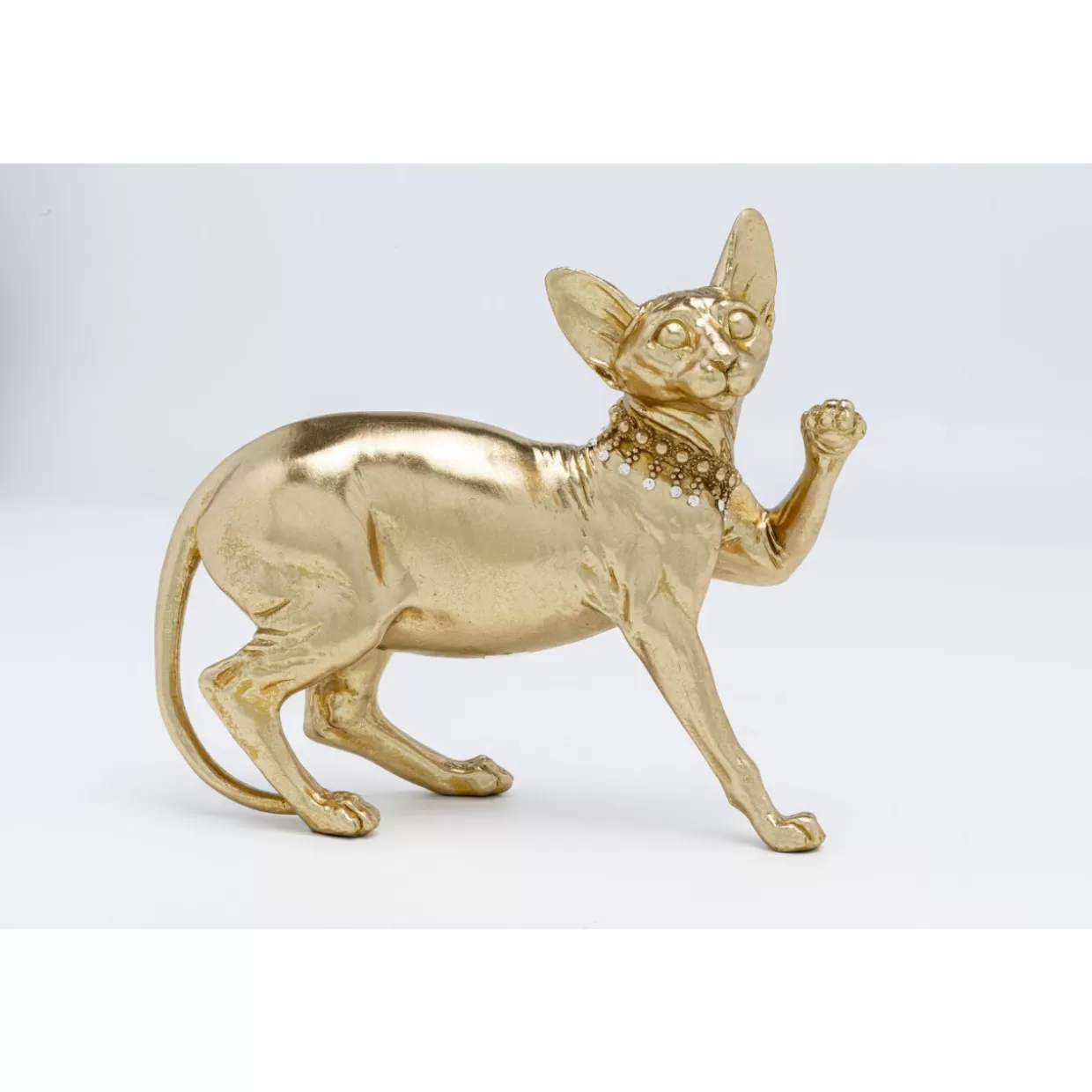 Statua Decorativa Gatto in Piedi Audrey Dorata - 29 cm per Interni Moderni | Idea Regalo Elegante by KARE Design