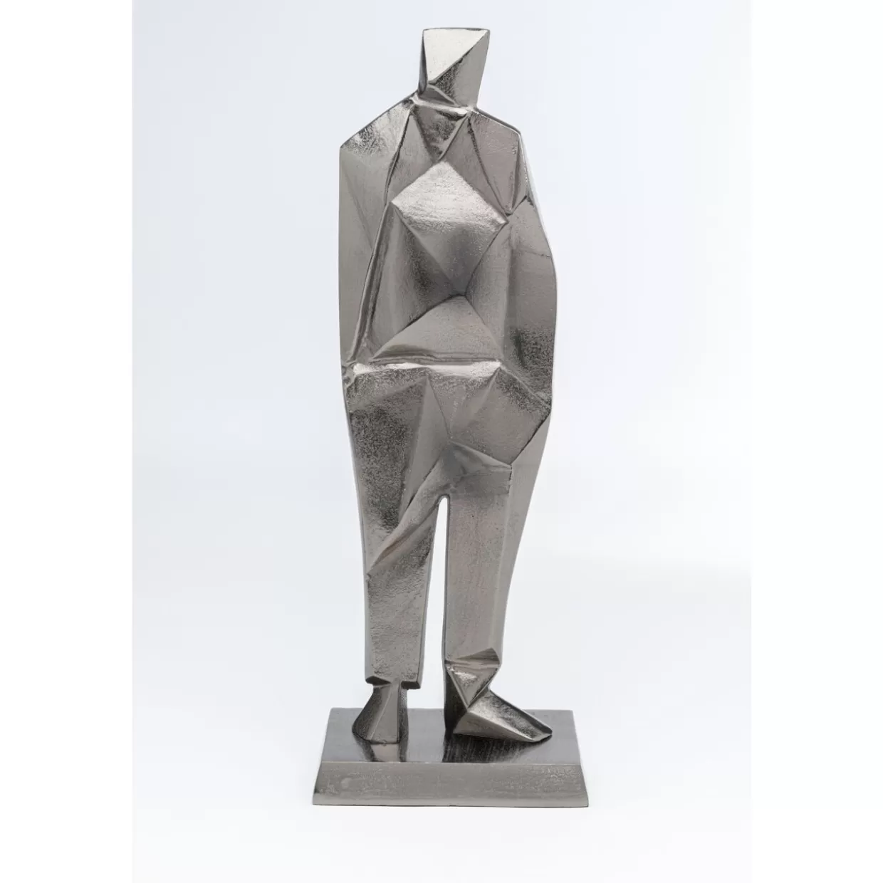 KARE Design - Statua Decorativa Uomo in Piedi Grigio Antracite, 62 cm per Arredamento Moderno