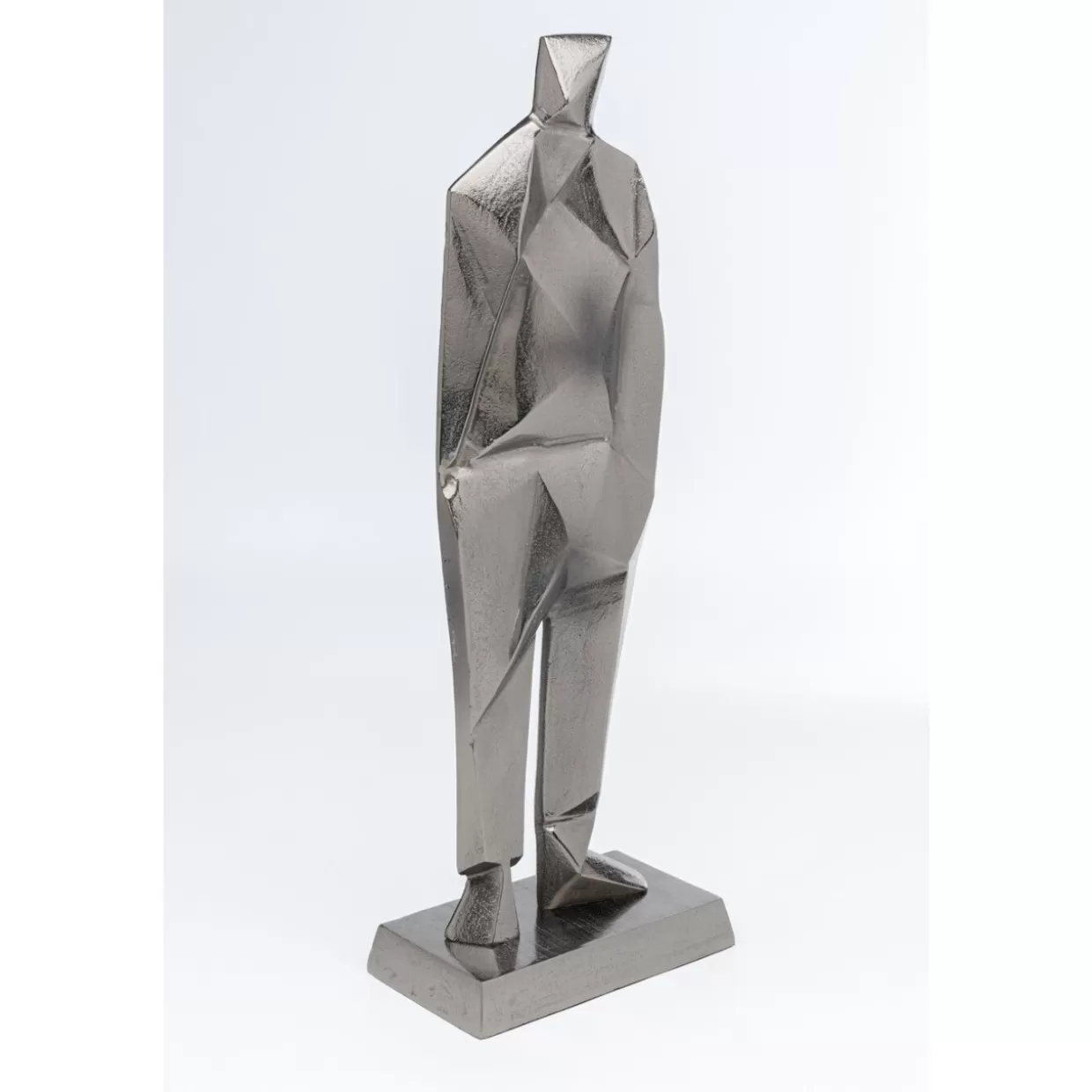 KARE Design - Statua Decorativa Uomo in Piedi Grigio Antracite, 62 cm per Arredamento Moderno