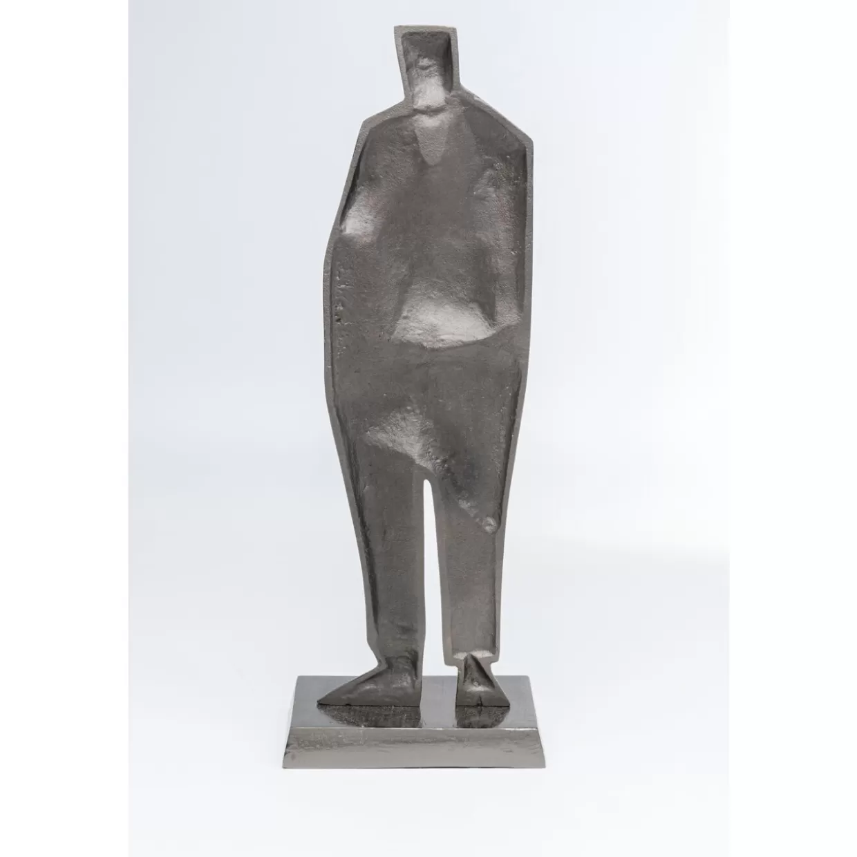 KARE Design - Statua Decorativa Uomo in Piedi Grigio Antracite, 62 cm per Arredamento Moderno