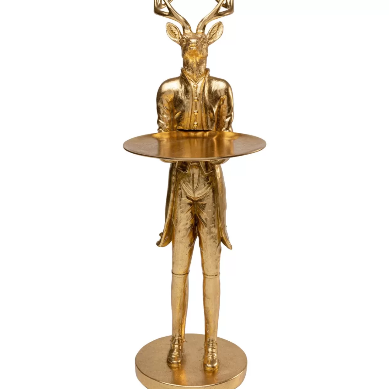 KARE Design | Originale Statua Cervo Cameriere 63 cm - Decorazione Elegante per Interni e Idea Regalo Creativa