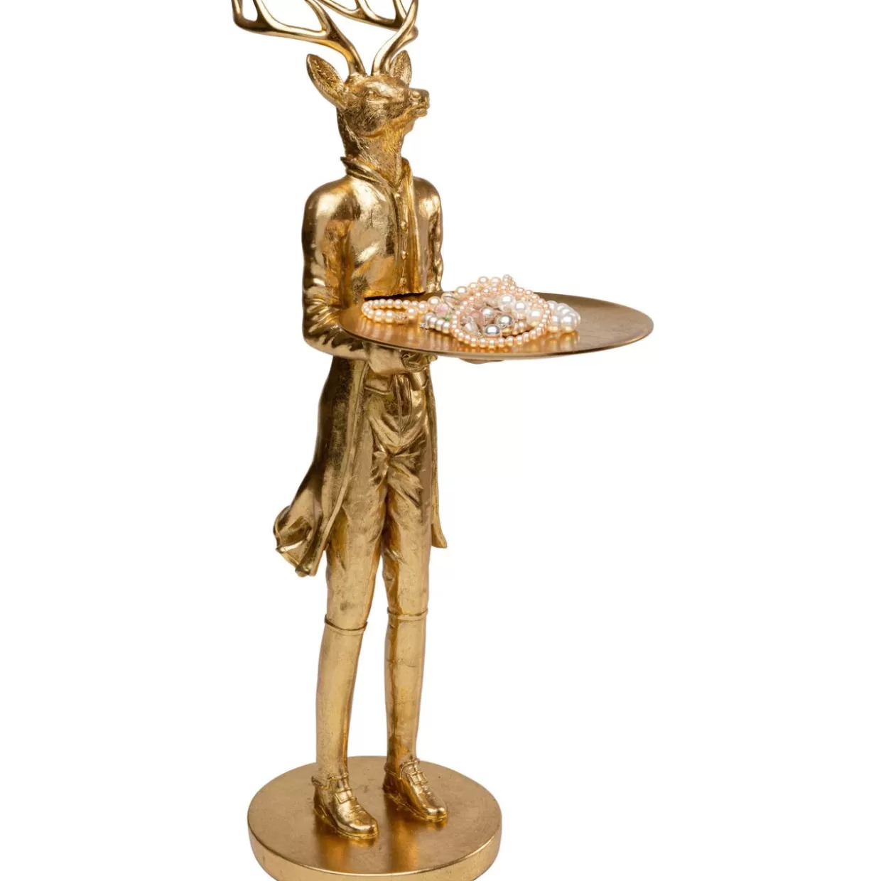 KARE Design | Originale Statua Cervo Cameriere 63 cm - Decorazione Elegante per Interni e Idea Regalo Creativa