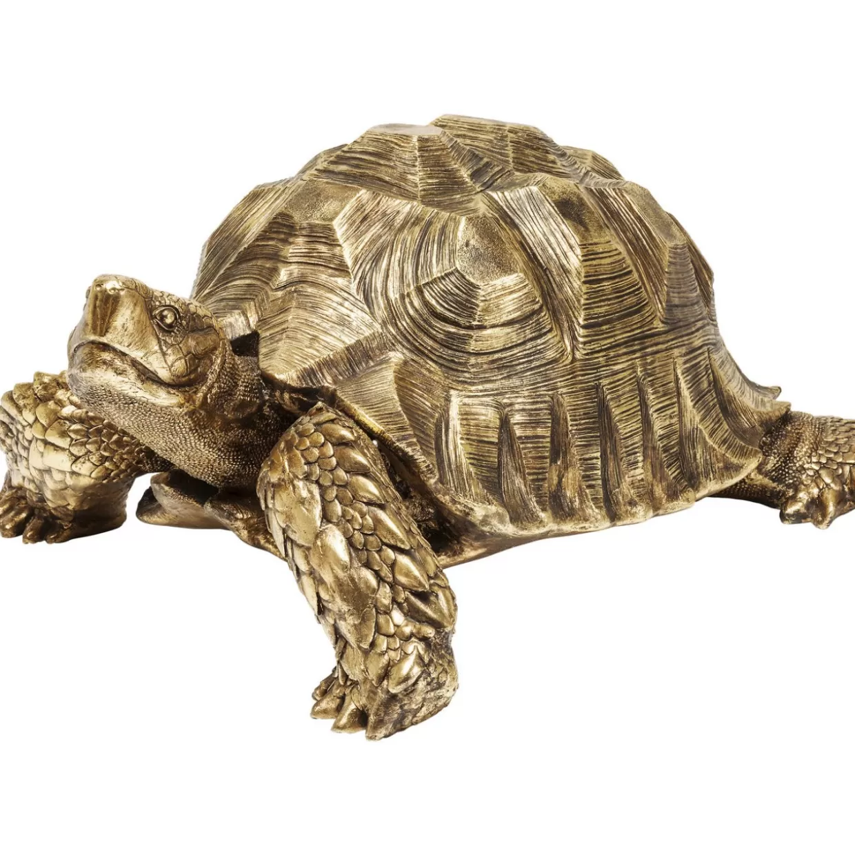 Tartaruga Decorativa in Oro Lucido - Statuetta Elegante per Interni e Regali di Design KARE | Articoli Casa Stilizzati