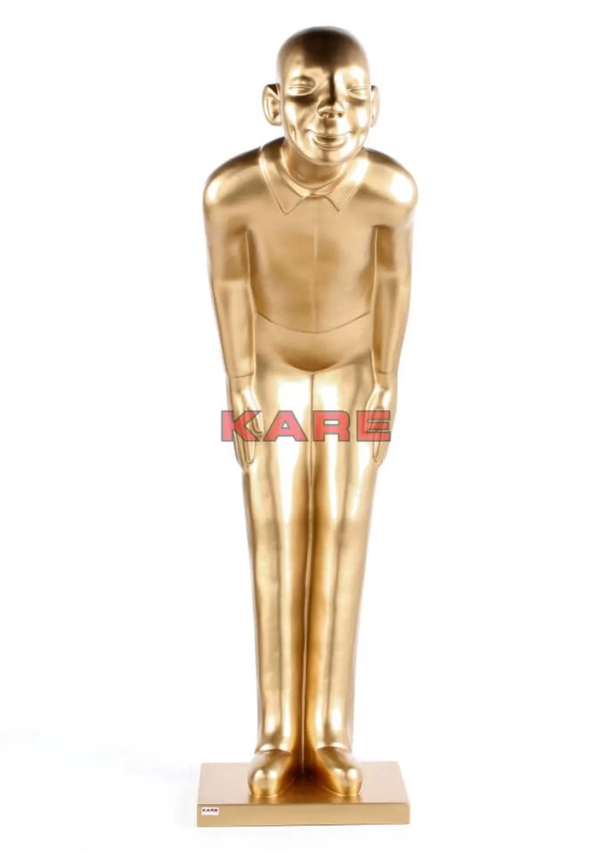 Statua Decorativa Benvenuto Ospiti in Oro Lucido, Formato Maxi - Decorazioni per la Casa e Idee Regalo Originali by KARE Design
