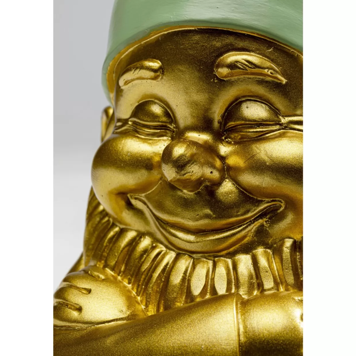 Gnomo Portafortuna in Tonalità Oro e Verde - Decorazione per Interni KARE Design, Altezza 21cm, Stile Moderno per Regali e Arredamento