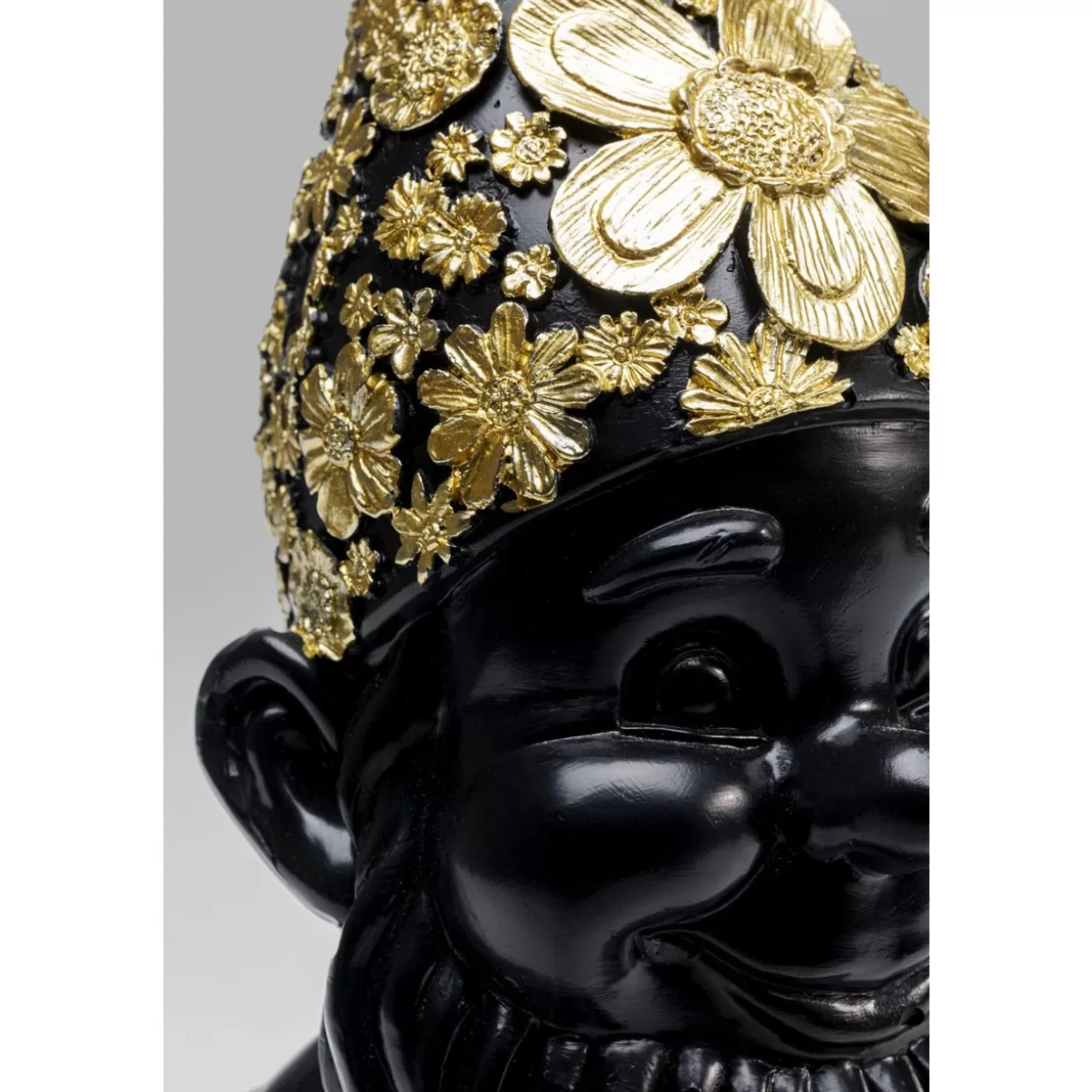 KARE Design - Gnomo da Collezione in Nero e Oro, 30 cm - Statua da Interno per Arredamento Creativo e Regali Unici