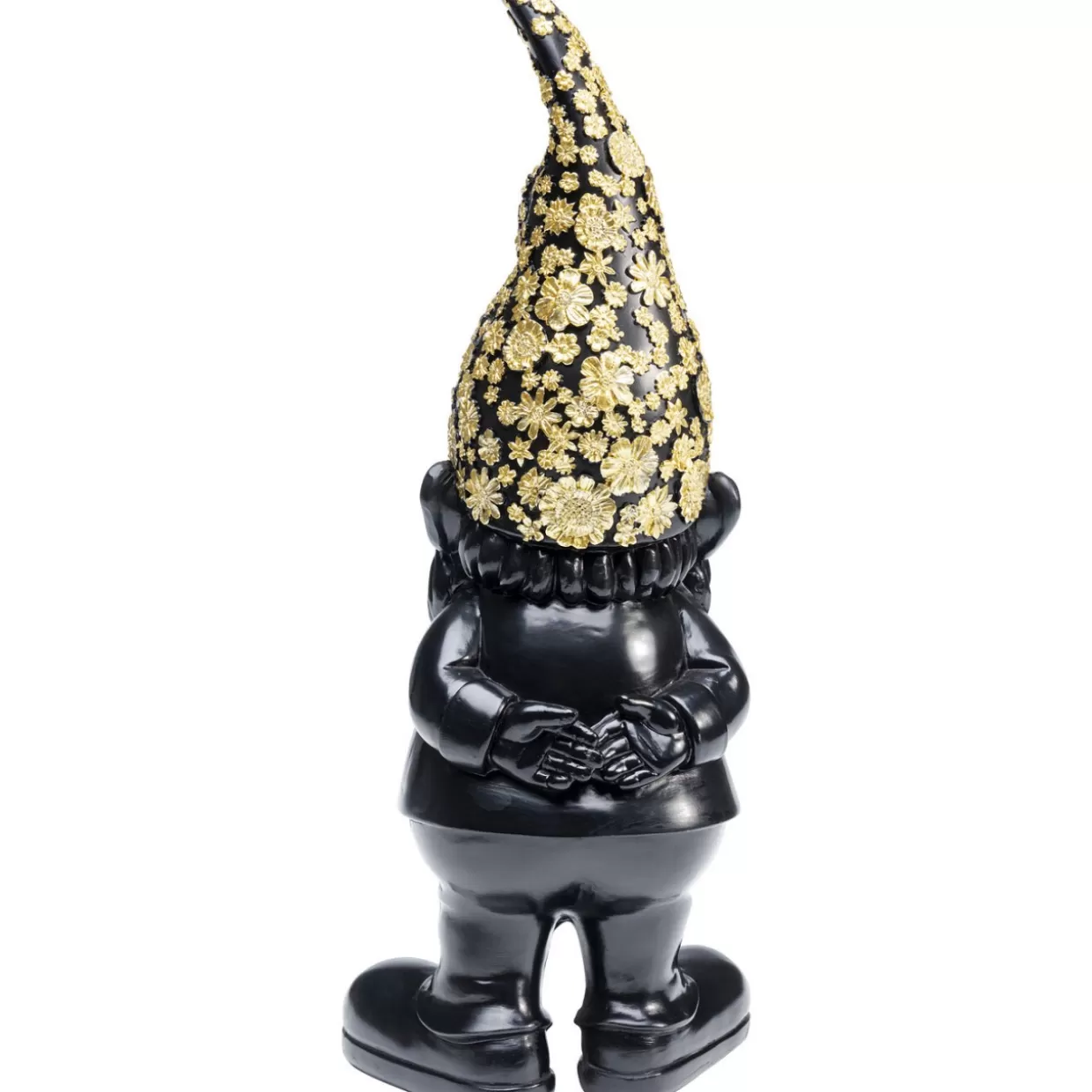 KARE Design - Gnomo da Collezione in Nero e Oro, 30 cm - Statua da Interno per Arredamento Creativo e Regali Unici