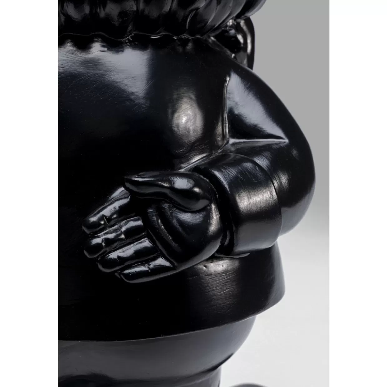 KARE Design Decorazioni & Articoli Regalo - Nano da Giardino Elegante in Nero e Oro, Altezza 46 cm per Interni ed Esterni