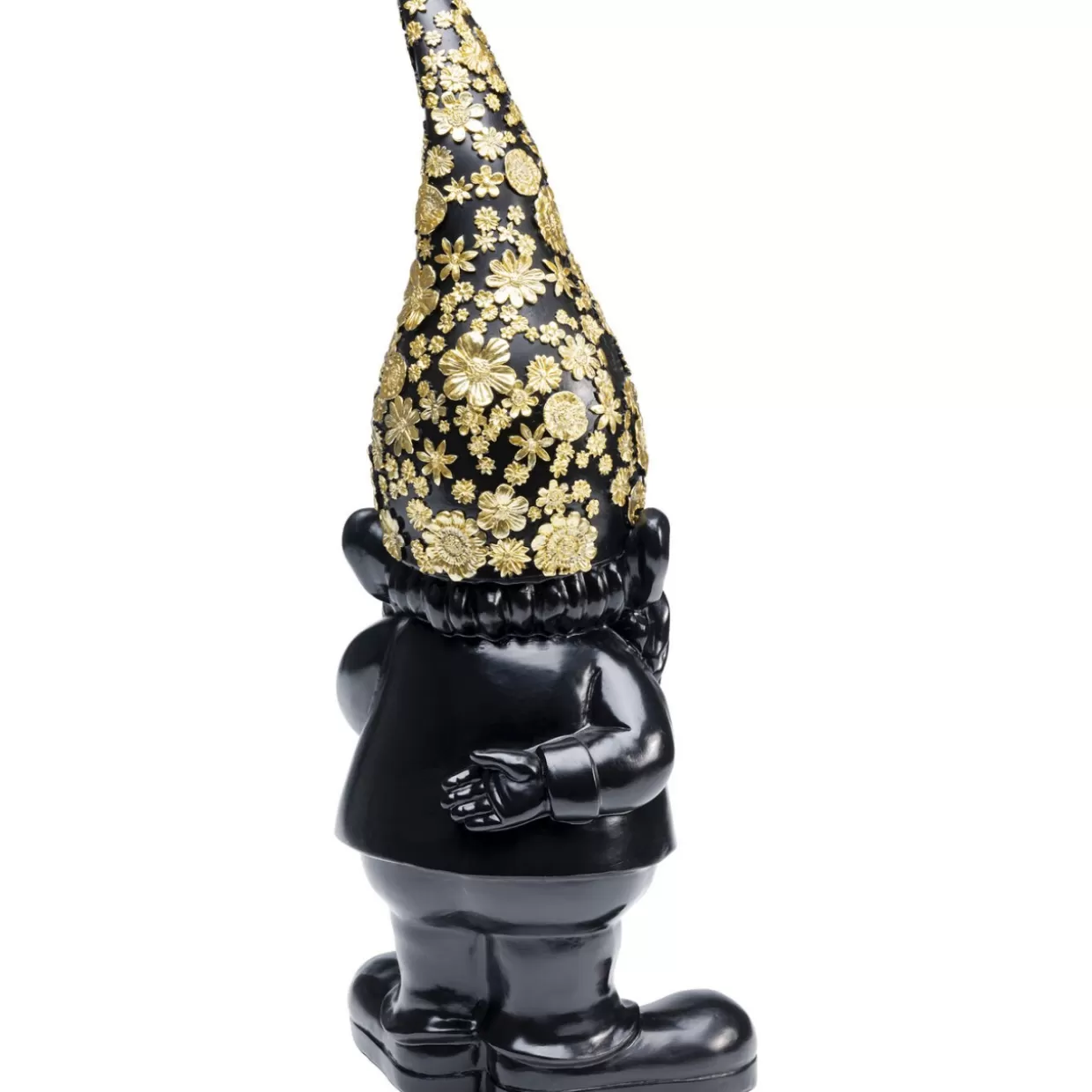 KARE Design Decorazioni & Articoli Regalo - Nano da Giardino Elegante in Nero e Oro, Altezza 46 cm per Interni ed Esterni