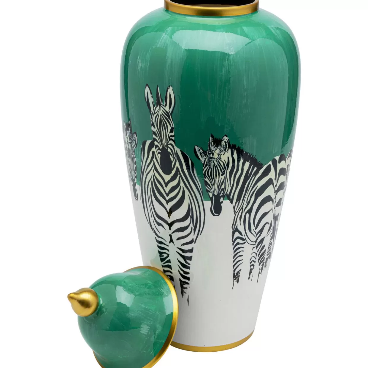 Set Decorativo Zebre Stilizzate in Ceramica 63cm - Articoli Regalo per la Casa KARE Design