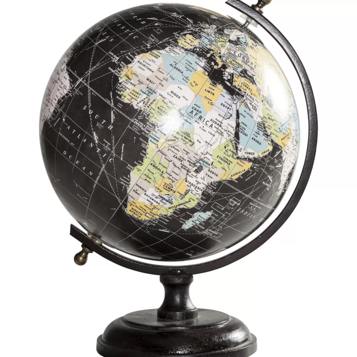 Vintage Globe Decorativo KARE Design - Mappa del Mondo Retrò in Collezione Limitata per Arredamento e Oggettistica da Regalo